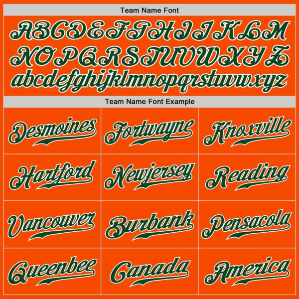 Custom Orange Green-White Authentic Baseball Jersey