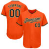 Custom Orange Black-Old Gold Authentic Baseball Jersey