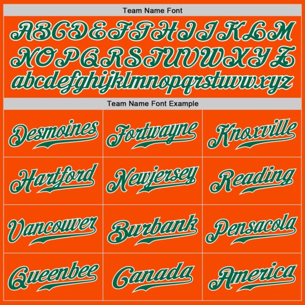 Custom Orange Kelly Green-White Authentic Baseball Jersey