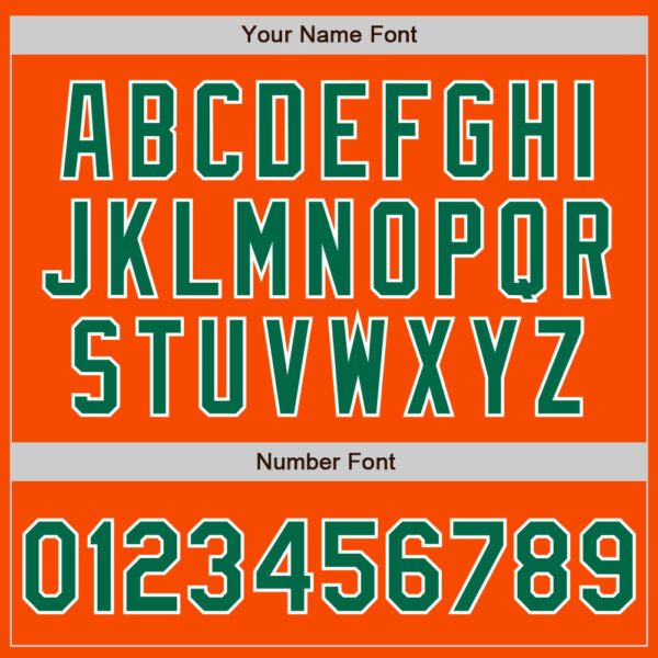 Custom Orange Kelly Green-White Authentic Baseball Jersey