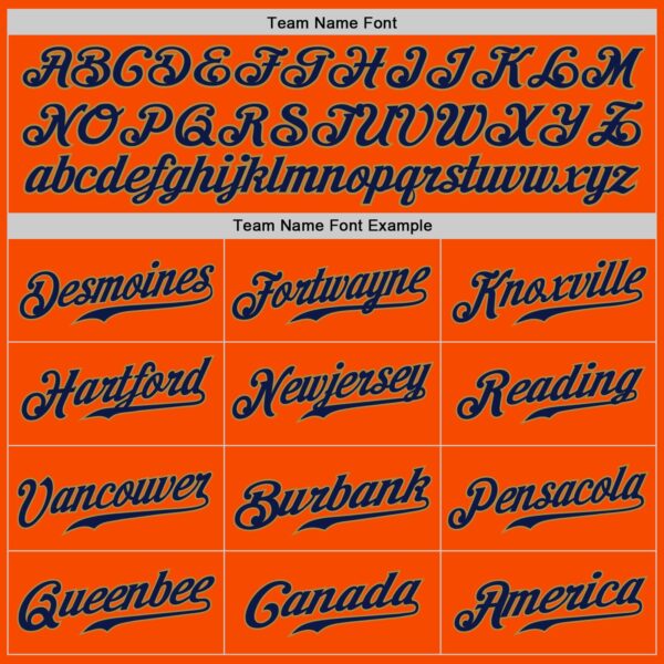 Custom Orange Navy-Old Gold Authentic Baseball Jersey