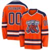 Custom Orange Navy-White Hockey Jersey
