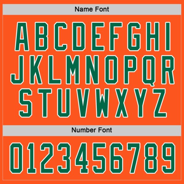 Custom Orange Kelly Green-White Hockey Jersey