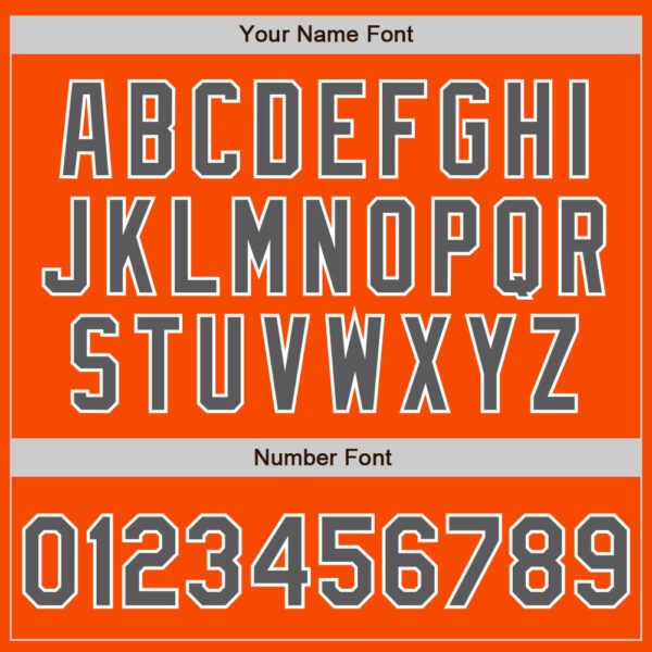 Custom Orange Steel Gray-White Authentic Baseball Jersey