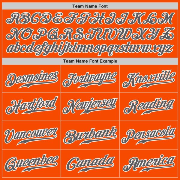 Custom Orange Steel Gray-White Authentic Baseball Jersey