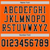 Custom Orange Black-White Mesh Authentic Football Jersey