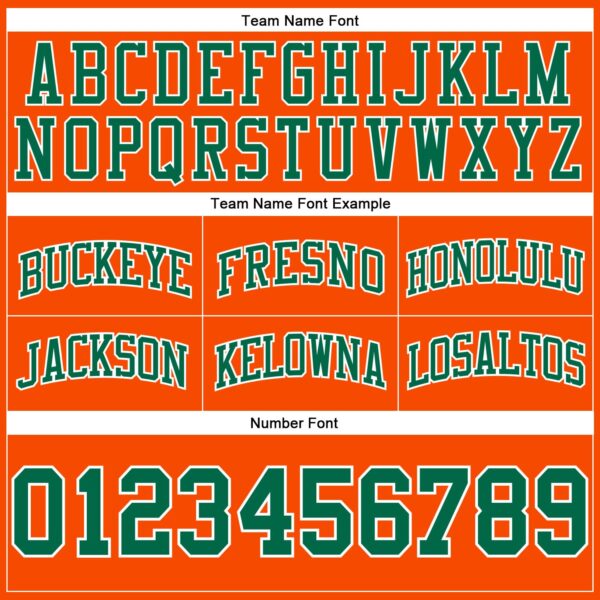 Custom Orange Kelly Green-White Authentic Throwback Basketball Shorts