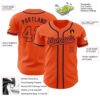 Custom Orange Orange-Navy Authentic Baseball Jersey