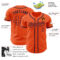 Custom Orange Orange-Navy Authentic Baseball Jersey