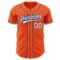 Custom Orange White-Navy Authentic Baseball Jersey