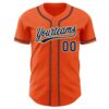 Custom Orange Navy Cream-Old Gold Authentic Baseball Jersey