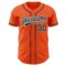 Custom Orange Navy Cream-Old Gold Authentic Baseball Jersey