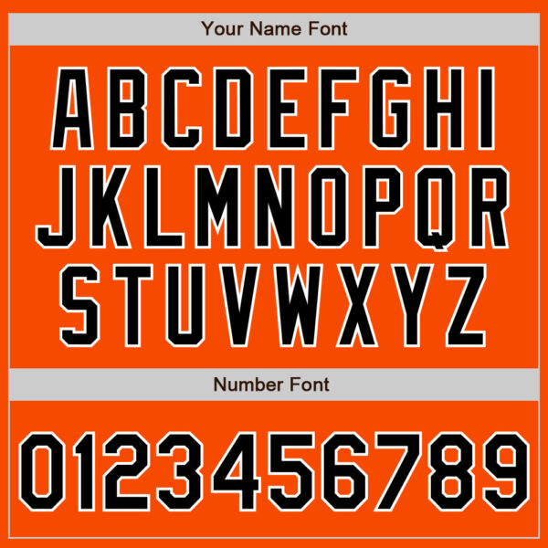 Custom Orange Black-White Authentic Baseball Jersey