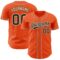 Custom Orange Black-City Cream Authentic Baseball Jersey