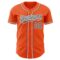 Custom Orange Steel Gray-White Authentic Baseball Jersey