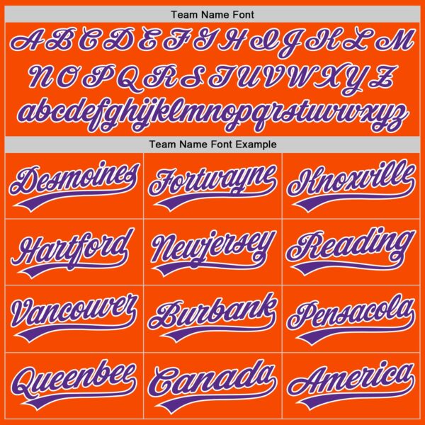 Custom Orange Purple-White Authentic Baseball Jersey
