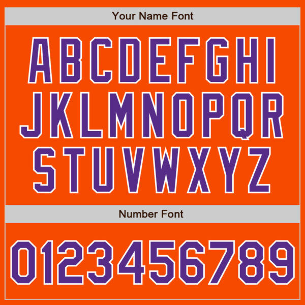 Custom Orange Purple-White Authentic Baseball Jersey