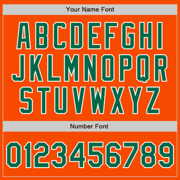 Custom Orange Kelly Green-White Authentic Baseball Jersey