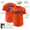 Custom Orange Purple-Black Authentic Baseball Jersey