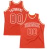 Custom Orange Orange-White Authentic Throwback Basketball Jersey
