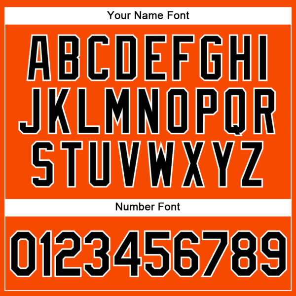 Custom Orange White Pinstripe Black Authentic Baseball Jersey