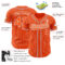 Custom Orange White Pinstripe Gray Authentic Baseball Jersey