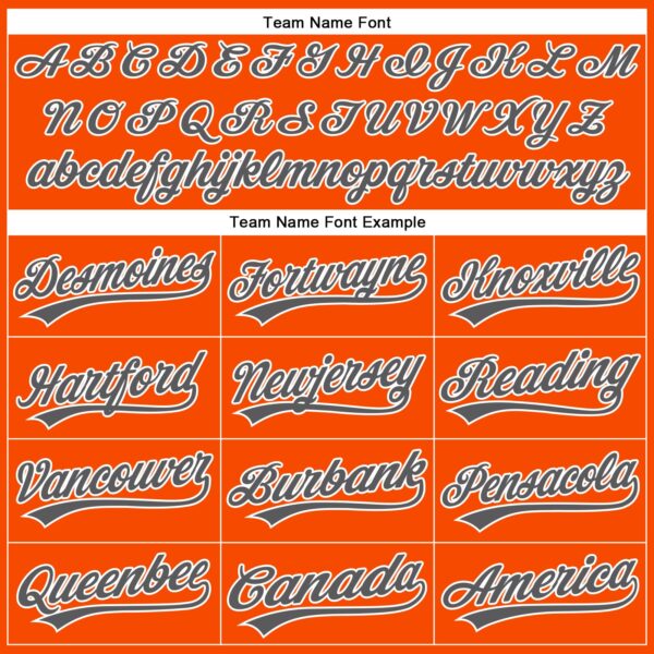 Custom Orange White Pinstripe Steel Gray Authentic Baseball Jersey