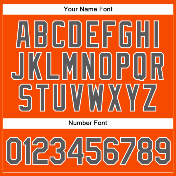 Custom Orange White Pinstripe Steel Gray Authentic Baseball Jersey