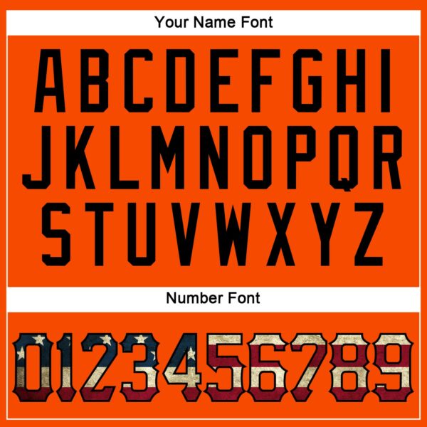 Custom Orange Vintage USA Flag-Black Performance T-Shirt