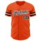 Custom Orange Black-White Authentic Baseball Jersey
