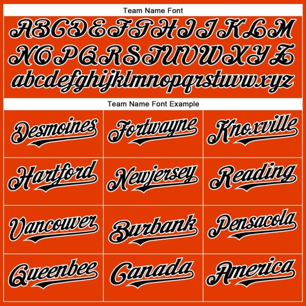 Custom Orange Black-White Authentic Baseball Jersey