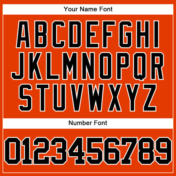 Custom Orange Black-White Authentic Baseball Jersey