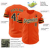 Custom Orange Black Cream-Old Gold Authentic Baseball Jersey