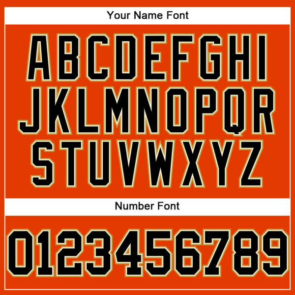 Custom Orange Black Cream-Old Gold Authentic Baseball Jersey