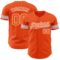 Custom Orange White-Gray Authentic Baseball Jersey