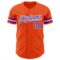 Custom Orange Purple-White Authentic Baseball Jersey