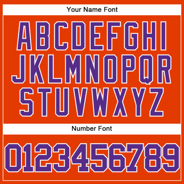 Custom Orange Purple-White Authentic Baseball Jersey