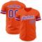 Custom Orange Purple-White Authentic Baseball Jersey