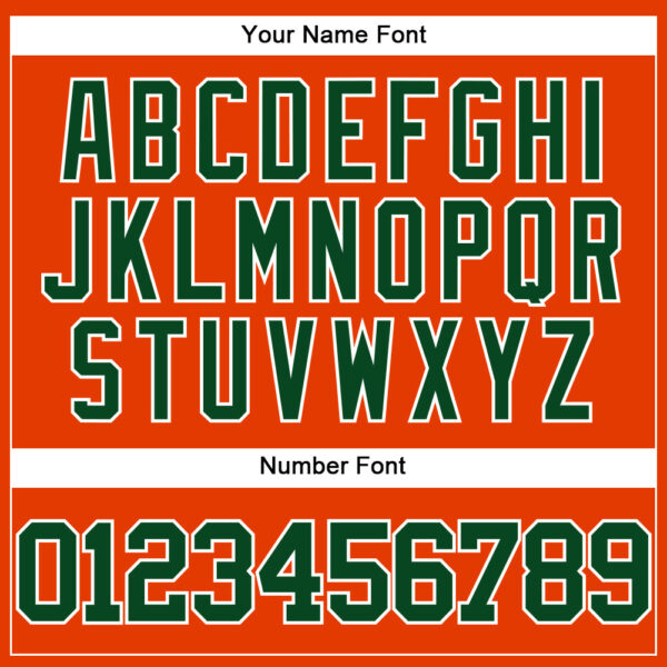 Custom Orange Green-White Authentic Baseball Jersey