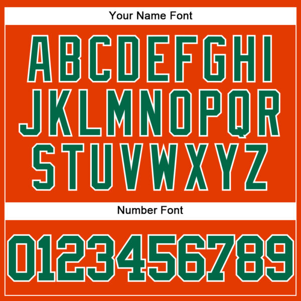 Custom Orange Kelly Green-White Authentic Baseball Jersey