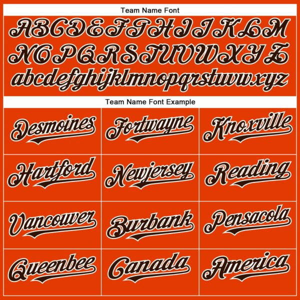 Custom Orange Brown-White Authentic Baseball Jersey