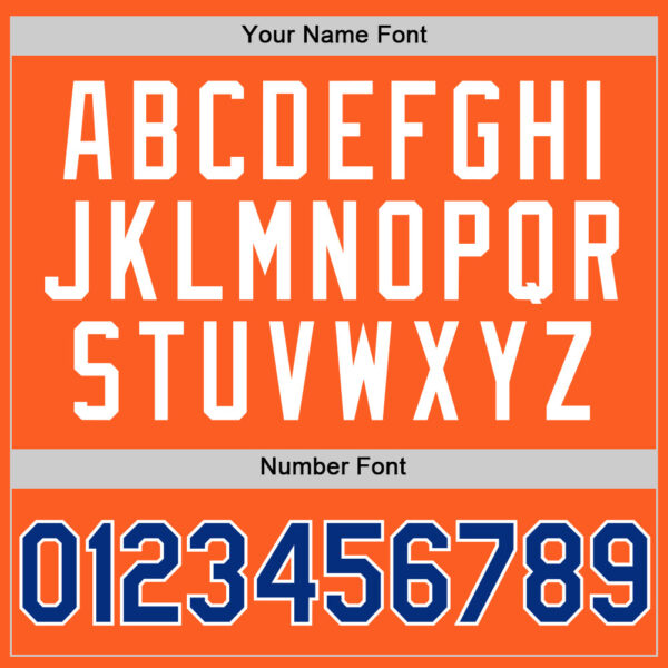 Custom Orange Royal-White Authentic Throwback Baseball Jersey