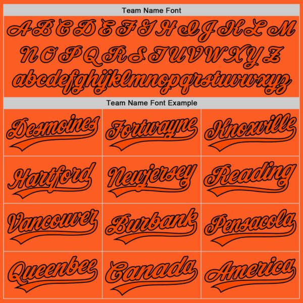 Custom Orange Black Authentic Throwback Baseball Jersey