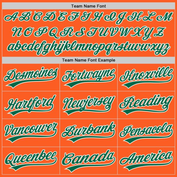 Custom Orange Kelly Green-White Authentic Throwback Baseball Jersey