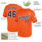 Custom Orange Navy-White Mesh Authentic Throwback Baseball Jersey
