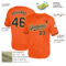 Custom Orange Black Cream-Old Gold Mesh Authentic Throwback Baseball Jersey