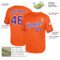 Custom Orange Purple-White Mesh Authentic Throwback Baseball Jersey