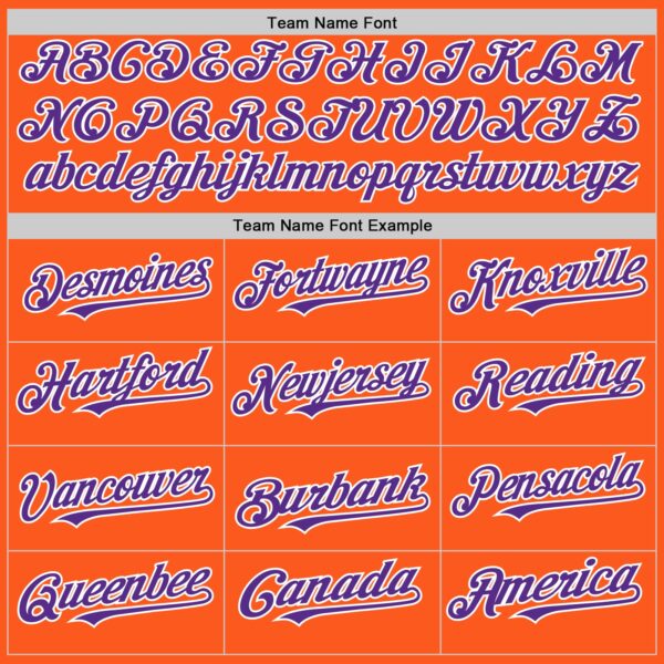 Custom Orange Purple-White Mesh Authentic Throwback Baseball Jersey