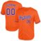 Custom Orange Purple-White Mesh Authentic Throwback Baseball Jersey