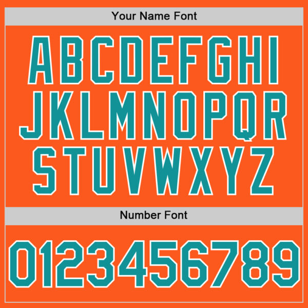 Custom Orange Teal-White Mesh Authentic Throwback Baseball Jersey